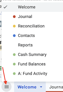 hamburger vertical sheet navigation
